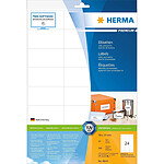 HERMA Etiquettes PREMIUM sur 10 Feuilles A4 70 x 37 mm, blanc HERMA Etiquettes PREMIUM sur 10 Feuilles A4 70 x 37 mm, blanc