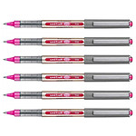UNI-BALL Stylo Roller Encre Liquide Recyclé UB157E Pointe Moyenne Rose x 6
