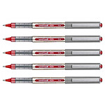 UNI-BALL Stylo Roller Encre Liquide Recyclé UB157E Pointe Moyenne Rouge x 5