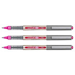 UNI-BALL Stylo Roller Encre Liquide Recyclé UB157E Pointe Moyenne Rose x 3