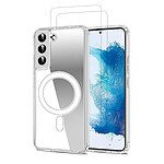 Evetane Coque Samsung Galaxy S22 Magnétique Compatible Magsafe + 2 Vitres Protection Ecran Evetane Coque Samsung Galaxy S22 Magnétique Compatible Magsafe + 2 Vitres Protection Ecran