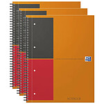 OXFORD NOTEBOOK A4+ spiralé 160 pages lignée 6 mm orange x 3