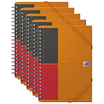 OXFORD MEETINGBOOK B5 160P 90g lignée 6MM couverture polypro x 5