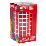 APLI Rouleau de 6372 Gommettes Carrées 10 mm Rouge