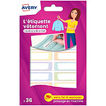 AVERY Sachet de 36 étiquettes vêtements génériques - 45 x 13 mm