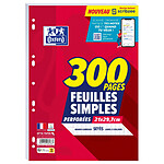 OXFORD Feuillets mobiles perforées scribzee A4 300P 90g grands carreaux + tags