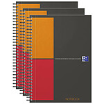 OXFORD NOTEBOOK B5 Spiralé couverture rigide160P 80G Q5/5 gris x 3
