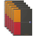 OXFORD NOTEBOOK B5 Spiralé couverture rigide160P 80G Q5/5 gris x 5