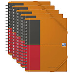 OXFORD MEETINGBOOK A5+ 90g lignée 6mm couverture polypro x 5