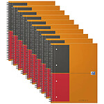 OXFORD NOTEBOOK A4+ spiralé 160 pages lignée 6 mm orange x 10