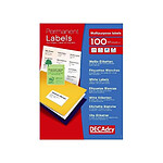DECADRY Boite de 2700 etiquettes blanches multi-usage 70 x 31 mm