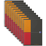 OXFORD NOTEBOOK B5 Spiralé couverture rigide160P 80G Q5/5 gris x 10