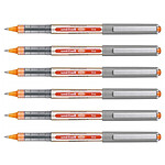 UNI-BALL Stylo Roller Encre Liquide Recyclé UB157E Pointe Moyenne Orange x 6
