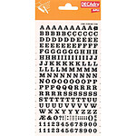 DECADRY planche de Lettres et Chiffres Transferts (1 Feuille) DD4F 6 mm Noir