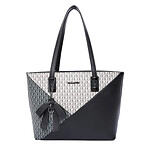 Gallantry Sac à Main Cabas pour Femme Imprimé GH Orné d'un Nœud Noir