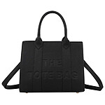 Gallantry Sac Cabas pour Femme The Tote Bag Effet Grainé avec Anses Rigides et Bandoulière Noir