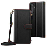 Avizar Étui Folio pour Samsung Galaxy A36 à Zip avec Bandoulière Amovible Noir