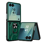 Avizar Coque pour Samsung Galaxy Z Flip 7 Antichoc avec Support Bague Magnétique Vert