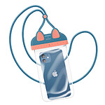 wiwu Housse Étanche IPX8 pour Téléphone 7" Design Oreilles de Chat Bleu wiwu Housse Étanche IPX8 pour Téléphone 7" Design Oreilles de Chat Bleu
