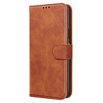 Avizar Étui Portefeuille pour Honor X6b Antichoc avec Support Vidéo Marron