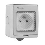 Konyks Pluviose FR Prise extérieure WiFi , Étanchéité IP55, compatible Smartlife et Tuya, Amazon Alexa et Google Home
