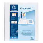 EXACOMPTA Classeur personnalisable Kreacover A4 Maxi 2 Ax Diam 40mm Dos 60 mm Blanc