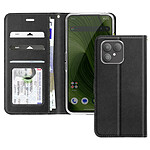 Avizar Étui à Clapet pour Fairphone 6 avec Porte Cartes Intégré Support Vidéo Noir