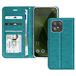 Avizar Étui à Clapet pour Fairphone 6 avec Porte Cartes Intégré Support Vidéo Turquoise