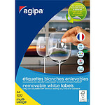 AGIPA Boite de 2400 étiquettes 70x37 mm (24 x 100F A4) Multi-usage