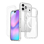 Evetane Coque iPhone 17 Pro transparente Motif Compatible Magsafe + 2 Vitres Protection Ecran