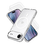 Evetane Coque iPhone Air transparente Motif Compatible Magsafe + 2 Vitres Protection Ecran