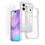 Evetane Coque iPhone 17 Pro Antichoc Silicone bords renforcés + 2 Vitres en verre trempé Protection écran
