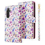 Avizar Étui Portefeuille pour Samsung Galaxy A17 avec Dragonne et Support Vidéo Multicolore