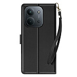 Avizar Étui Portefeuille pour Xiaomi Redmi 15C Magnetique avec Dragonne et Support Noir