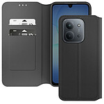 Avizar Étui Portefeuille à Clapet Magnétique pour Xiaomi Redmi 15C avec Support Vidéo Noir