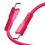 Forever Câble de Charge 3A et Synchro USB-C vers USB-C 60W 1,8m Rouge