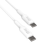 Jaym Câble de Charge 5A et Synchro USB-C vers USB-C PD 3.0 100W 1m Blanc