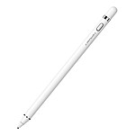 Apokin Stylet Tactile pour Smartphone Tablette Pointe 1.5mm  Autonomie 20h Micro-USB Blanc