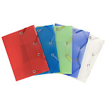 EXACOMPTA Chemise 3 Rabat Elastique Chromaline PP Format A6 12x16 Translucide Aléatoire x 25