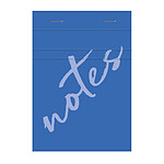 CLAIREFONTAINE Bloc de bureau Notes agrafé en-tête A7 100 feuilles petits carreaux 60 g - Bleu clair x 40