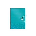 LEITZ Chemise WOW 3 rabats à élastique polypro 150 feuilles A4 Menthe Métalisé