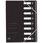 OXFORD Trieur Top File+, A4, 8 compartiments, noir