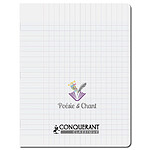 CONQUÉRANT Cahier poésie et chant polypro 17X22cm 90G 48P grands carreaux incolore x 10