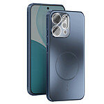 Abeel Coque pour Oppo Reno 14 Compatible MagSafe Double Protection Caméra Bleu