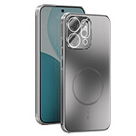 Abeel Coque pour Oppo Reno 14 Compatible MagSafe Double Protection Caméra Gris