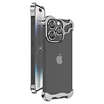 Avizar Protection Design pour iPhone 14 Pro Coque Bumper Modèle Steel Cover Argent