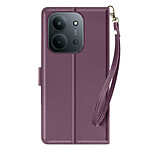 Avizar Étui Portefeuille pour Xiaomi Redmi 15C Magnetique avec Dragonne et Support Violet foncé