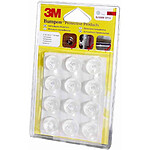 3M Blister de 20 Bumpon butoir en plastique transparent rond 19 mm 3M Blister de 20 Bumpon butoir en plastique transparent rond 19 mm