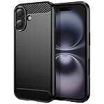 Avizar Coque pour iPhone 17 en Silicone Effet Carbone Texture Brossée