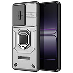 Avizar Coque pour OnePlus Nord CE5 avec Bague Support et Cache Caméra Coulissant Gris